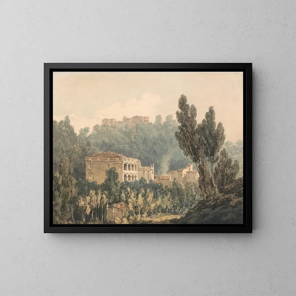 Nella valle vicino a Vietri - Joseph Mallord William Turner — quadro incorniciato alla parete