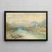 Vista sul lago di Thun dalla parte opposta di Scherzligen con il castello di Schadau e il Niesen in lontananza, Svizzera - Joseph Mallord William Turner — quadro incorniciato alla parete