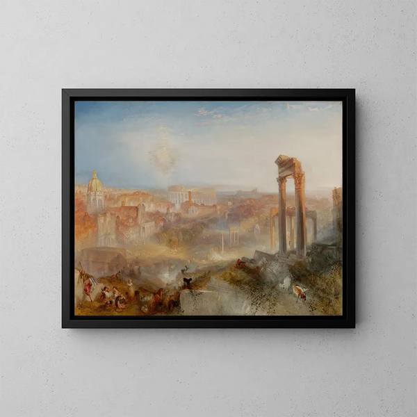 Roma moderna, Campo Vaccino - Joseph Mallord William Turner — quadro incorniciato alla parete