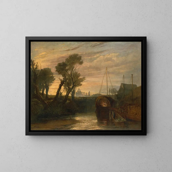 Abbaye di Newark - Joseph Mallord William Turner — quadro incorniciato alla parete