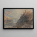 Rheinfels, vista verso Katz e Gourhausen - Joseph Mallord William Turner — quadro incorniciato alla parete
