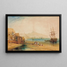 Città e castello di Scarborough al mattino, ragazzi che catturano granchi - Joseph Mallord William Turner — quadro incorniciato alla parete