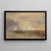 Mer tempestosa che si infrange su una riva - Joseph Mallord William Turner — quadro incorniciato alla parete