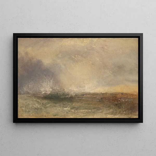 Joseph Mallord William Turner - Stormy Sea Breaking on a Shore.webp