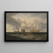 La Victoire revenant de Trafalgar in tre posizioni - Joseph Mallord William Turner — quadro incorniciato alla parete