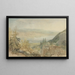 Vista di Farnley Hall nello Yorkshire - Joseph Mallord William Turner — quadro incorniciato alla parete
