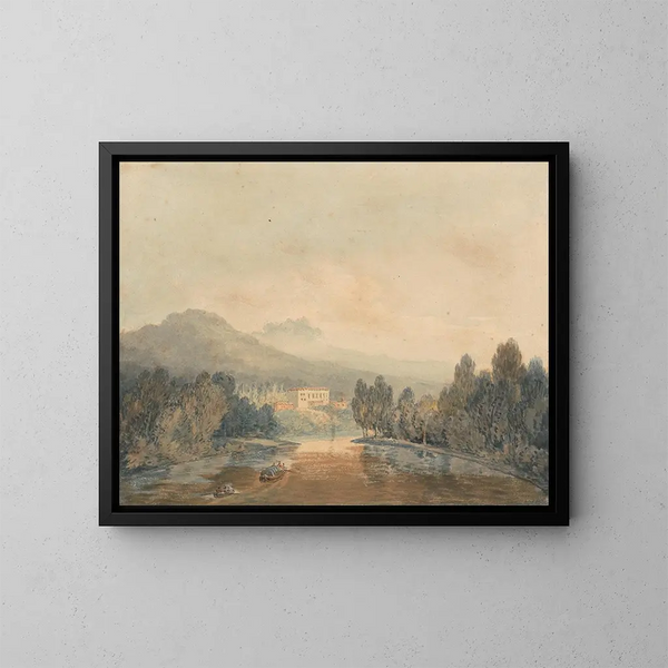 Villa Salviati sull'Arno - Joseph Mallord William Turner — quadro incorniciato alla parete