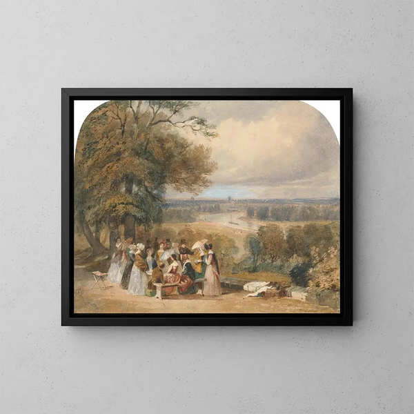 Un picnic su Richmond Hill - Joseph Murray Ince — quadro incorniciato alla parete