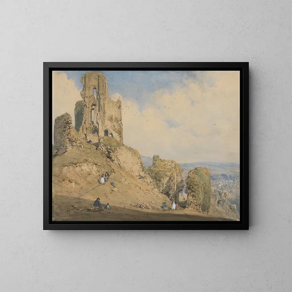 Château de Corfe, Dorset - Joseph Nash — quadro incorniciato alla parete