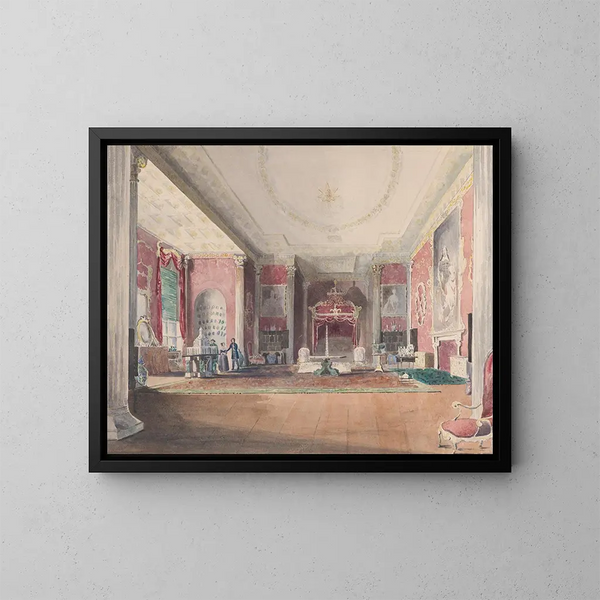 La chambre da letto dello Stato di Stowe, Buckinghamshire - Joseph Nash — quadro incorniciato alla parete