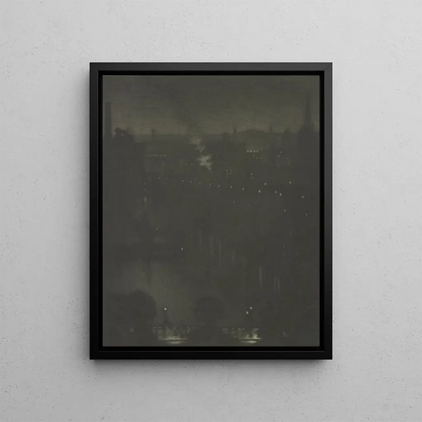 Ponte di Charing Cross di notte - Joseph Pennell — quadro incorniciato alla parete