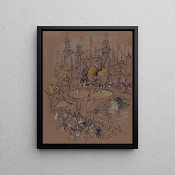Coney Island - Joseph Pennell — quadro incorniciato alla parete