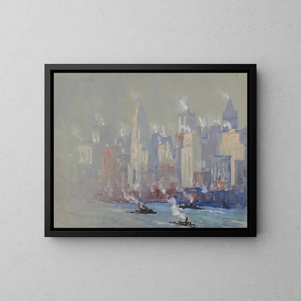 Nebbia e vapore - Joseph Pennell — quadro incorniciato alla parete