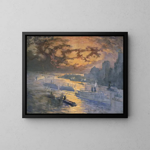 Rivière réfléchissante - Joseph Pennell — quadro incorniciato alla parete