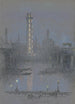 Tour de tir avec lumières nocturnes depuis l'Embankment - Joseph Pennell — vista dell’opera