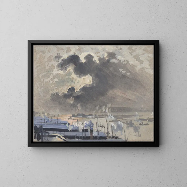Tempeste all'orizzonte - Joseph Pennell — quadro incorniciato alla parete