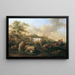 Paesaggio con bestiame al pascolo - Joseph Roos l'Ancien — quadro incorniciato alla parete