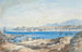 Vista della flotta in ancoraggio al largo di Corfù ripreso dall'isola di Vido - Joseph Schranz — vista dell’opera