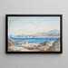 Vista della flotta in ancoraggio al largo di Corfù ripreso dall'isola di Vido - Joseph Schranz — quadro incorniciato alla parete