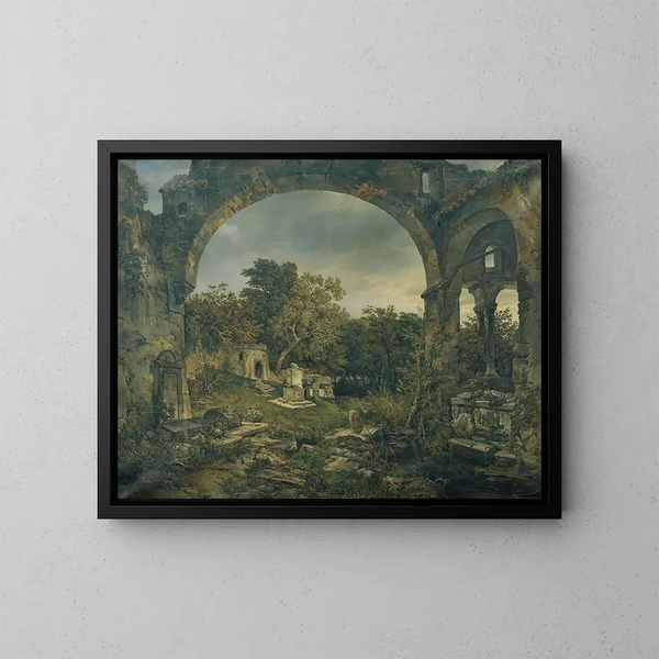 Cimitero verdeggiante - Joseph Selleny — quadro incorniciato alla parete