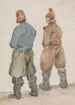 Due pescatori visti di spalle - Joseph Stannard — quadro incorniciato alla parete