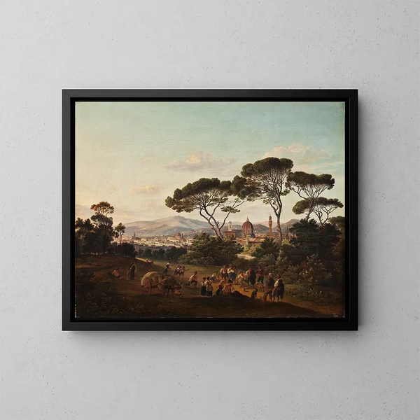 Vista di Firenze - Joseph Steingrübel — quadro incorniciato alla parete