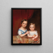 Ritratto di due bambini della famiglia Clemens Bachofen von Echt - Joseph Weidner — quadro incorniciato alla parete