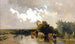 Vache alla abbeveratoio al crepuscolo - Joseph Wenglein — vista dell’opera