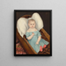 Bambino in un cesto di vimini - Joseph Whiting Stock — quadro incorniciato alla parete