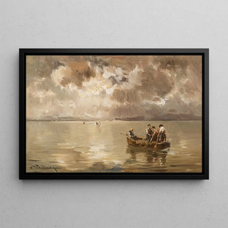Joseph Wopfner - Aufziehendes Gewitter ber dem Chiemsee.webp