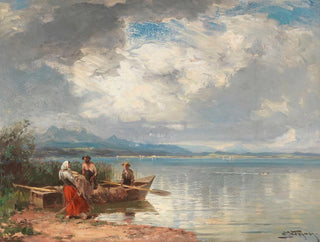 Pescatore sul bordo del Chiemsee - Joseph Wopfner — vista dell’opera