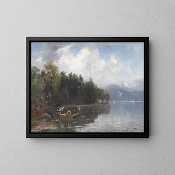 Parte al Walchensee - Joseph Wopfner — quadro incorniciato alla parete