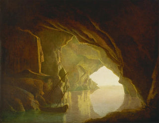 Joseph Wright of Derby - A Grotto in the Gulf of Salerno Sunset.webp