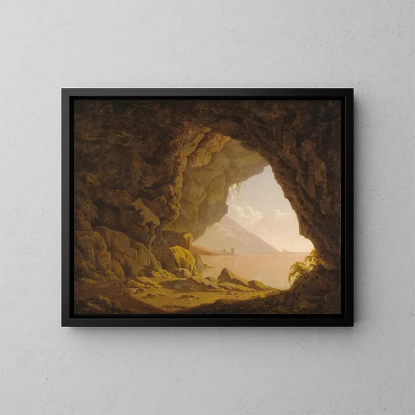 Grotta vicino a Napoli - Joseph Wright de Derby — quadro incorniciato alla parete
