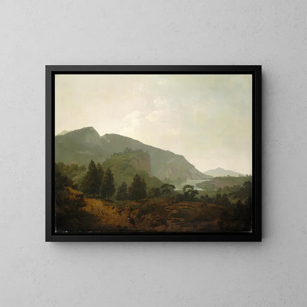 Paesaggio italiano - Joseph Wright de Derby — quadro incorniciato alla parete