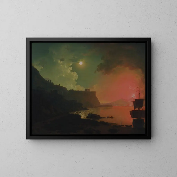 Vesuvio visto da Posillipo - Joseph Wright de Derby — quadro incorniciato alla parete