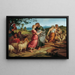 Jacob incontra Rachele con le greggi di suo padre - Joseph von Führich — quadro incorniciato alla parete