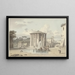 Il Tempio di Vesta a Roma - Josephus Augustus Knip — quadro incorniciato alla parete