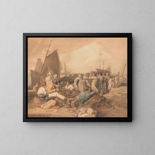 Il porto di Douvres - Joshua Cristall — quadro incorniciato alla parete