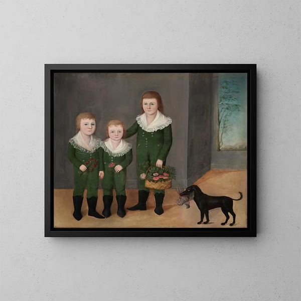 I bambini Westwood - Joshua Johnson — quadro incorniciato alla parete