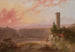 Vista del lago di Nemi al tramonto - Joshua Shaw — vista dell’opera