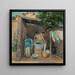 Giorno di lavaggio a Santa Fe - John Sloan — quadro incorniciato alla parete