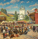 Giorno di mercato a Plyos - Alexander Vladimirovich Makovsky — ambientato in un interno