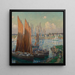 Giornata estiva al porto - Wilson Henry Irvine — quadro incorniciato alla parete
