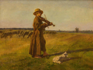 Il pescatore di mucche - Józef Chełmoński — vista dell’opera