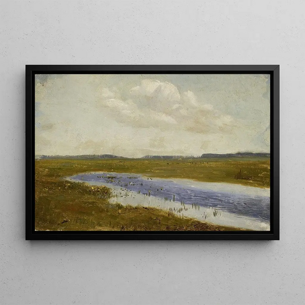 Prairie avec primevères, esquisse - Józef Chełmoński — quadro incorniciato alla parete