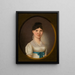Ritratto di una giovane donna in abito bianco - Józef Czauczik — quadro incorniciato alla parete