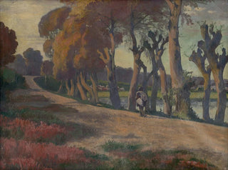 Paesaggio con un pastore - Jozef Hanula — vista dell’opera
