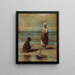 Bambini sulla riva del mare - Jozef Israëls — quadro incorniciato alla parete