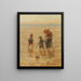 Bambini che giocano nelle onde - Jozef Israëls — quadro incorniciato alla parete